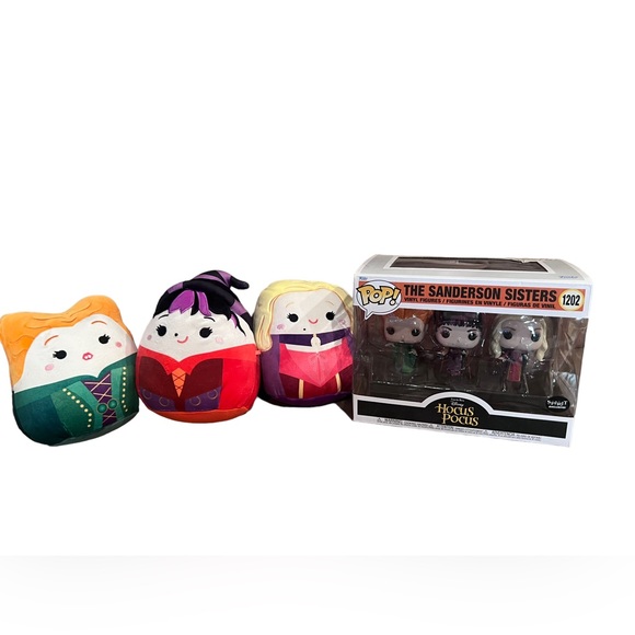 New Funko Pop! Hocus Pocus - Sanderson Sisters And Squishmallows bundle 6.5”